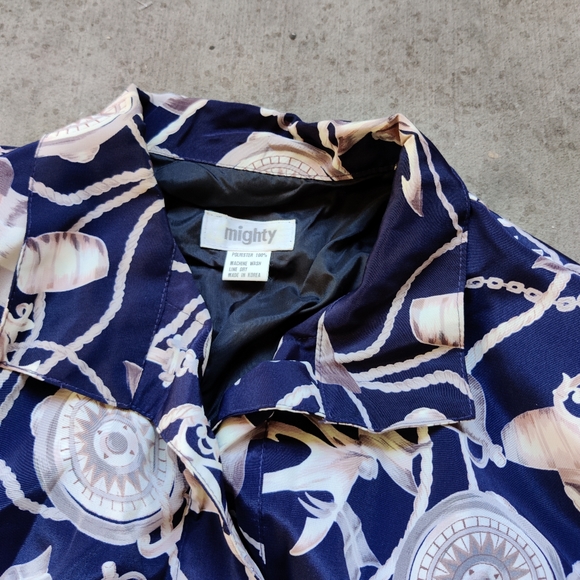 Vintage Button Up Windbreaker with Pockets - Picture 5 of 6